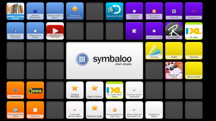 The Learning Leopard Library Symbaloo mix